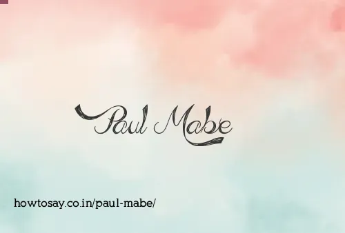 Paul Mabe