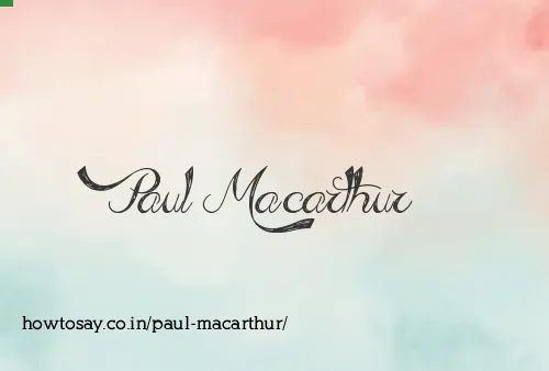 Paul Macarthur