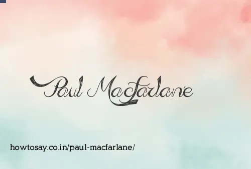 Paul Macfarlane