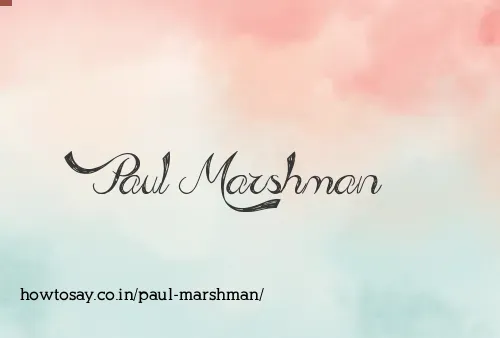 Paul Marshman