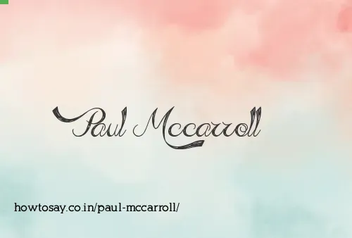 Paul Mccarroll