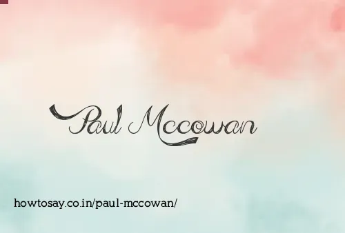 Paul Mccowan
