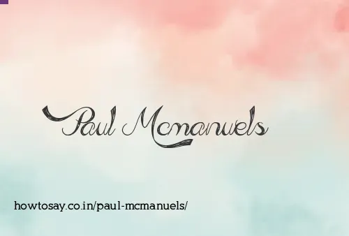 Paul Mcmanuels
