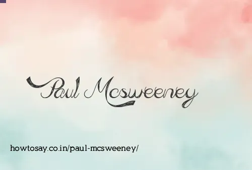 Paul Mcsweeney