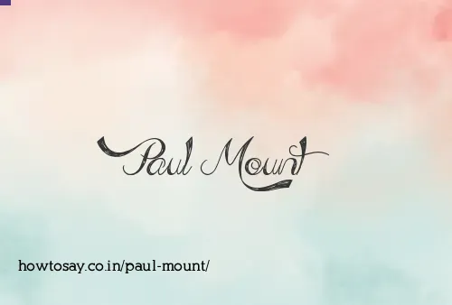 Paul Mount