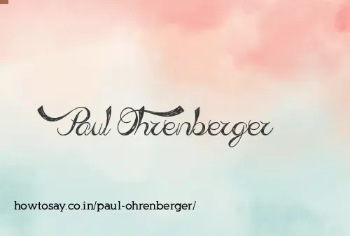 Paul Ohrenberger