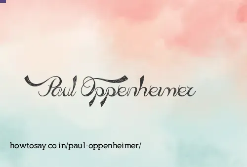 Paul Oppenheimer