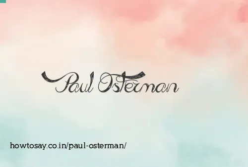 Paul Osterman