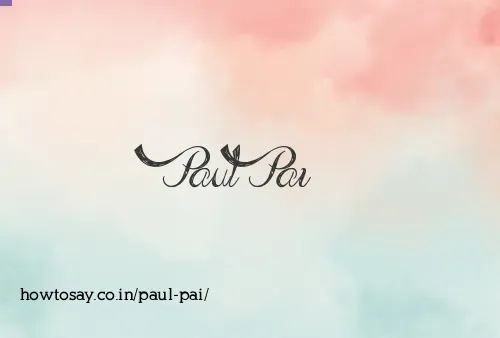 Paul Pai