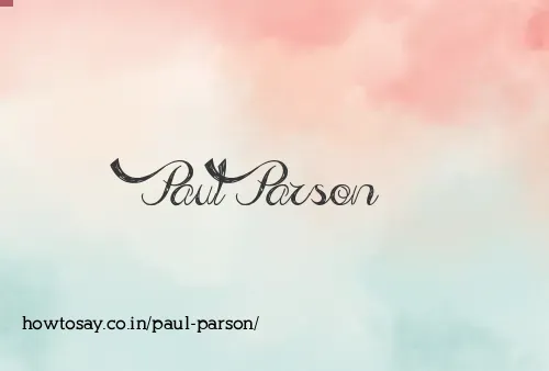 Paul Parson