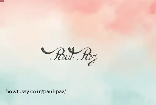 Paul Paz