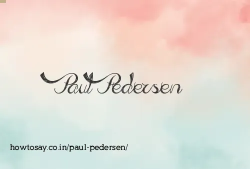 Paul Pedersen