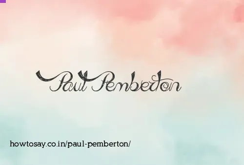 Paul Pemberton