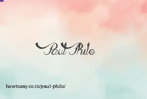 Paul Philo
