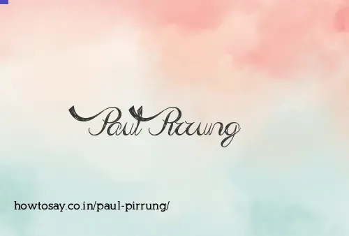 Paul Pirrung