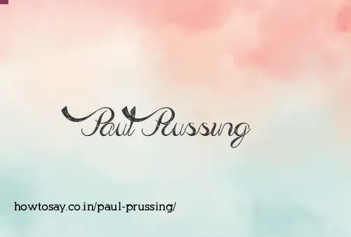 Paul Prussing