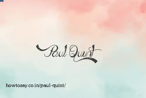 Paul Quint