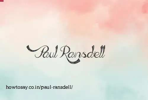 Paul Ransdell