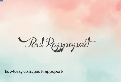 Paul Rappoport