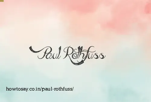 Paul Rothfuss