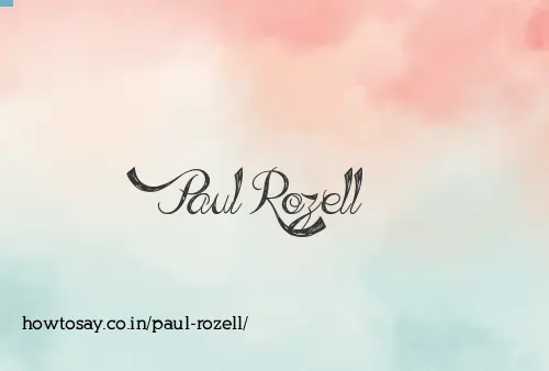 Paul Rozell