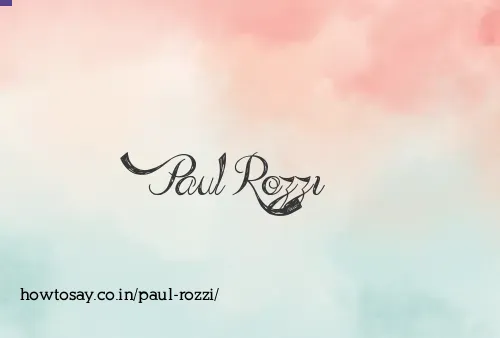 Paul Rozzi