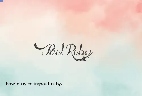 Paul Ruby