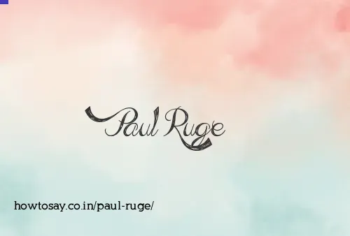 Paul Ruge