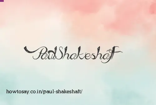 Paul Shakeshaft