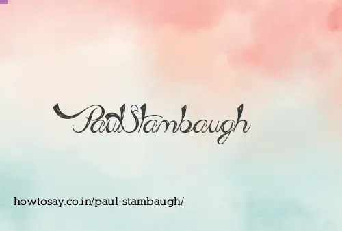 Paul Stambaugh
