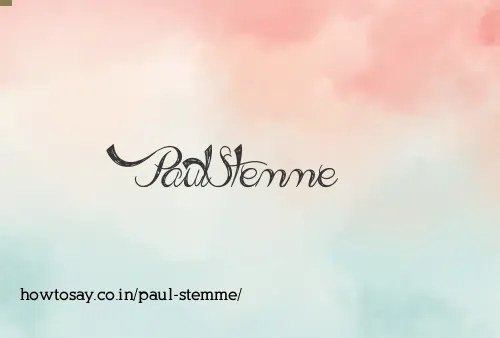 Paul Stemme