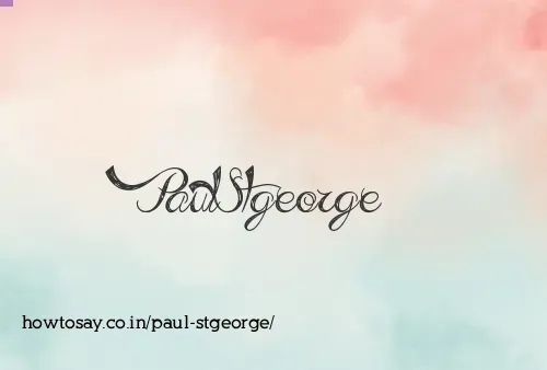 Paul Stgeorge