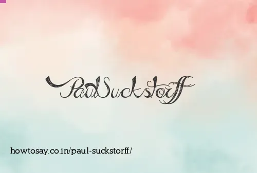 Paul Suckstorff