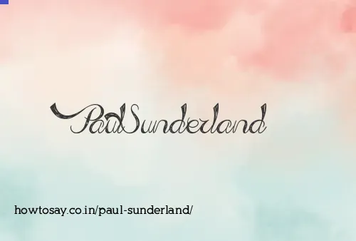 Paul Sunderland