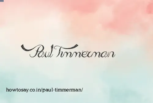 Paul Timmerman