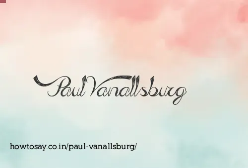 Paul Vanallsburg