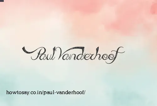 Paul Vanderhoof