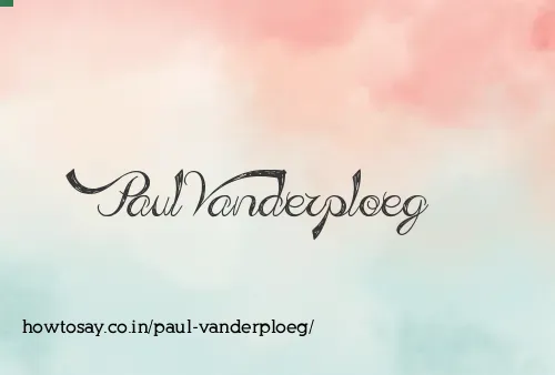 Paul Vanderploeg