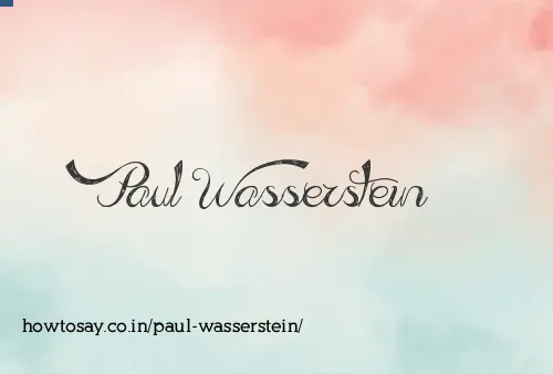 Paul Wasserstein