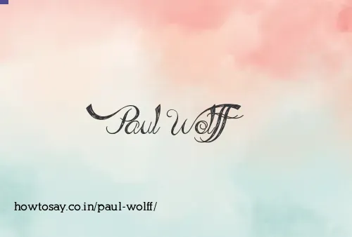 Paul Wolff