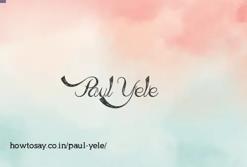 Paul Yele