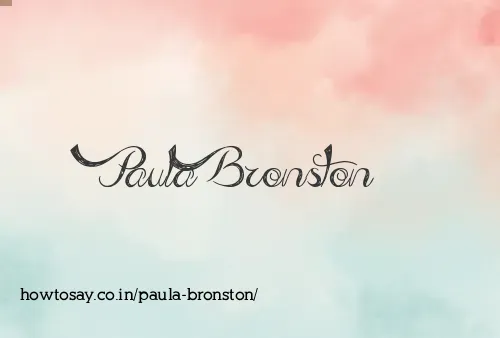 Paula Bronston