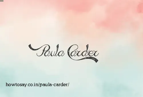 Paula Carder