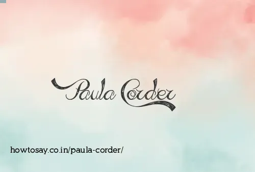 Paula Corder