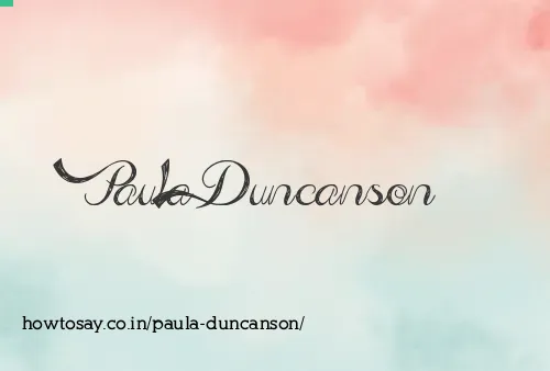 Paula Duncanson