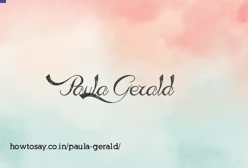 Paula Gerald