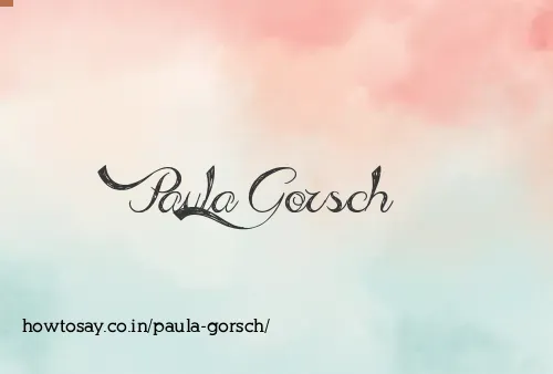 Paula Gorsch