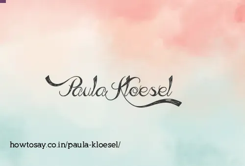 Paula Kloesel