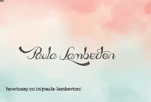 Paula Lamberton