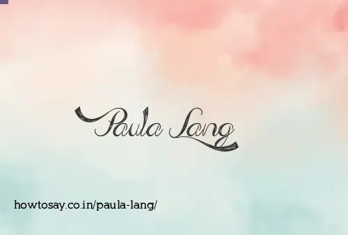 Paula Lang